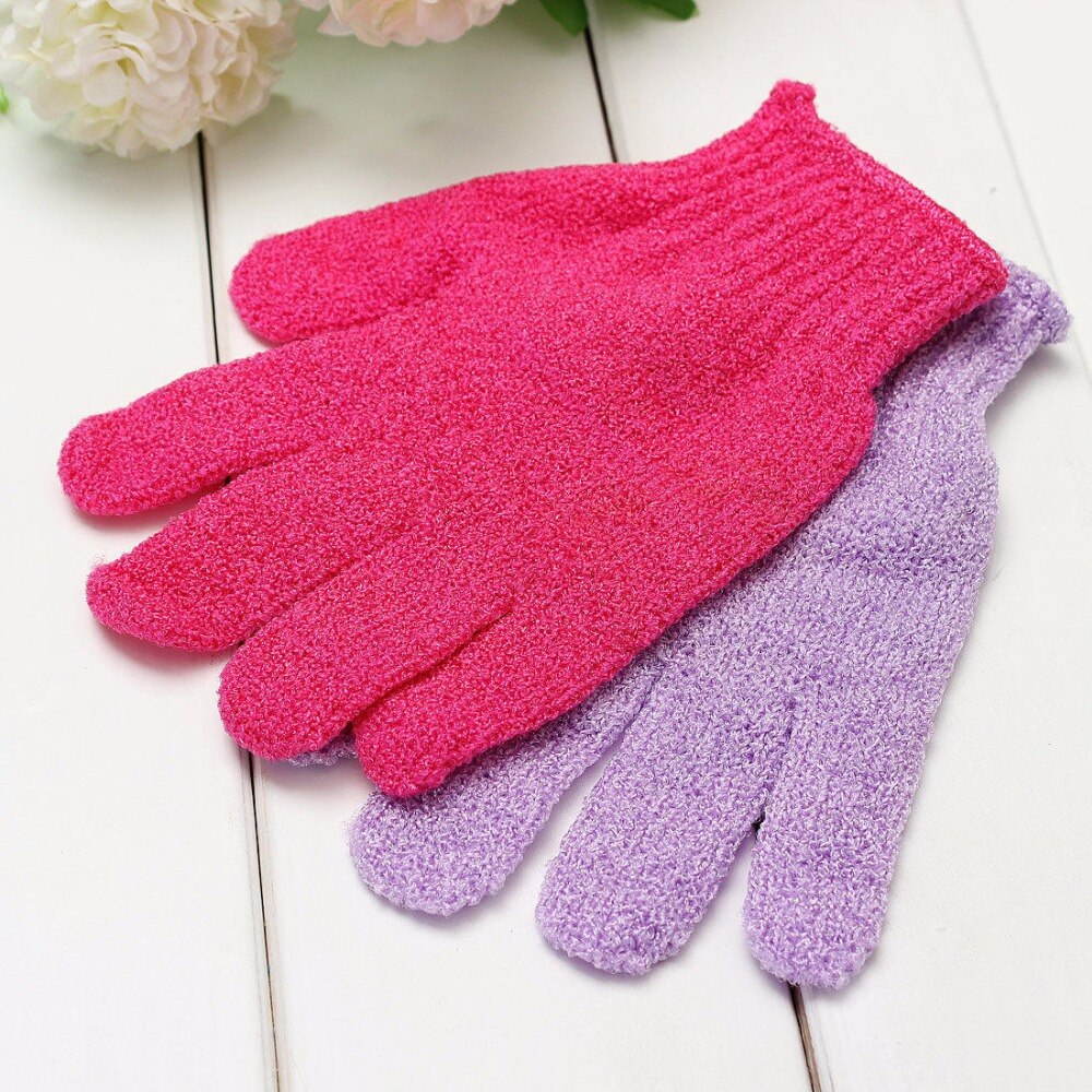 1pcs Exfoliating Wash Skin Spa Massage Scrub Body Scrubber Glove Shower Bath Gloves