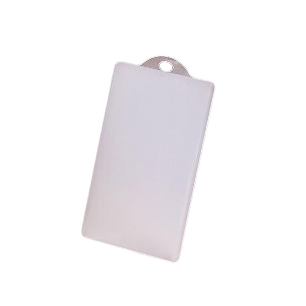Przezroczysty dwustronny pionowy plastikowy identyfikator IC plakietka plastikowy matowy uchwyt na kartę pokrowiec kieszonkowy: biały