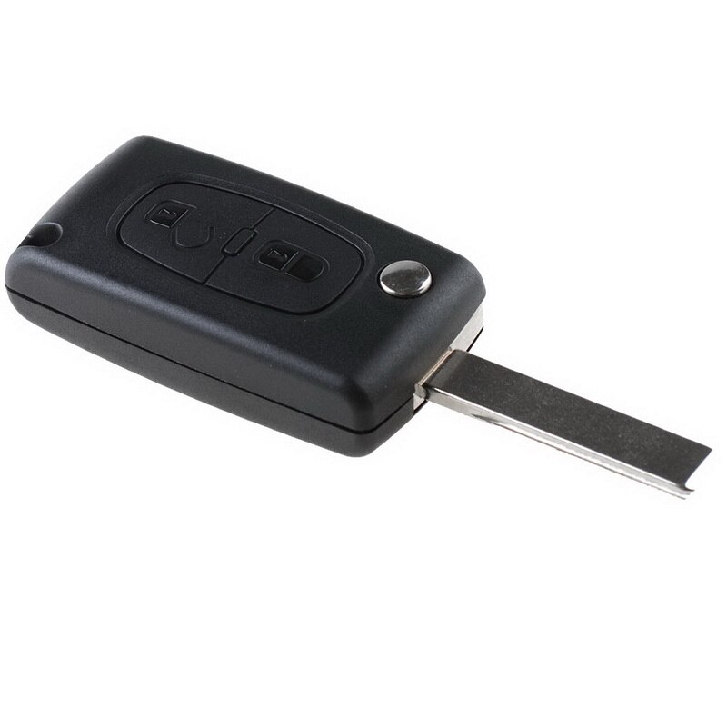 Flip Remote 2 Button Key Shell Case Blade Fob Vervanging Voor Peugeot 207