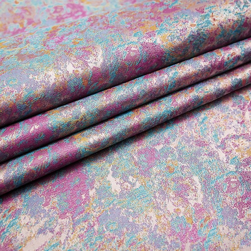 90Cm Satijn Kleurrijke Stof Brokaat Jacquard Stoffen Handwerken Cheongsam Kimono Diy Kleding Naaien Materiaal: 2