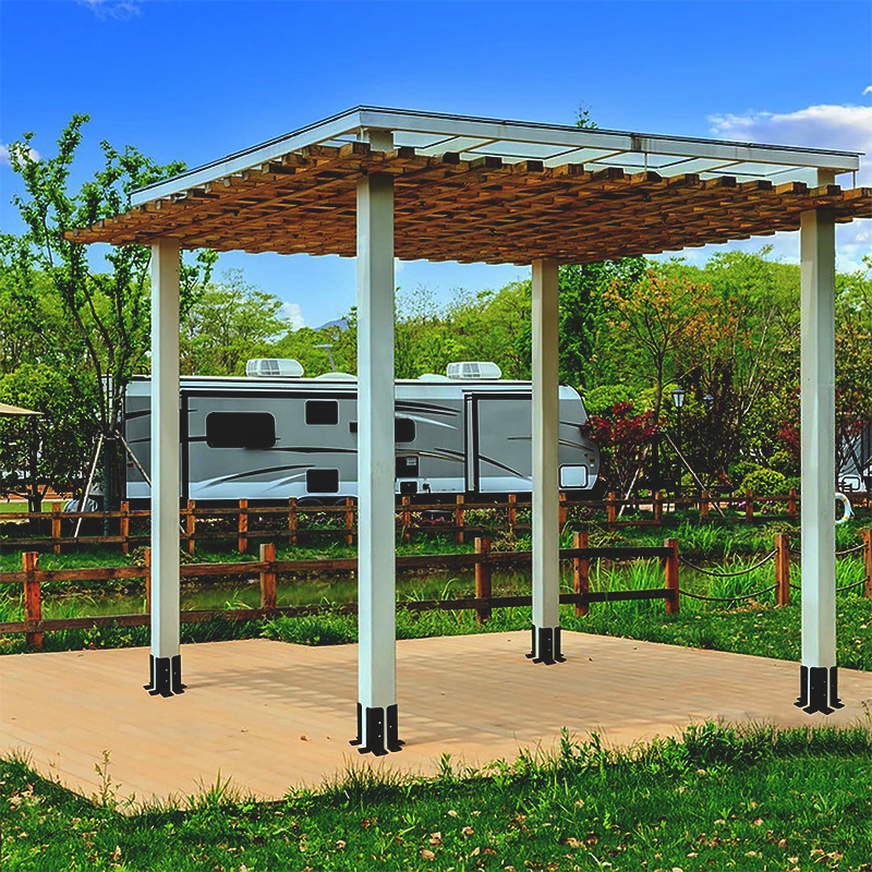 Adjustable Heavy Duty Wood Fence Trellis Post Corner Bracket Basic Support Accessories Outdoor Pavilion Deck Base