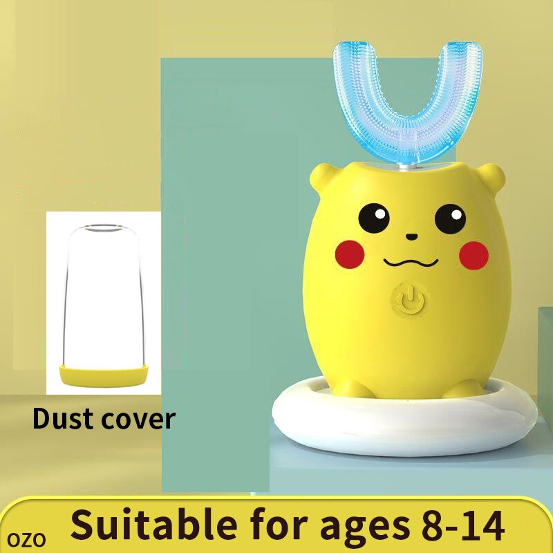 Smart Sonic Electric Toothbrush Kids Silicone Automatic Ultrasonic Tooth Brush Children Blue Light Teeth Brush 360 U XaoMi Home: yellow 9-16 A