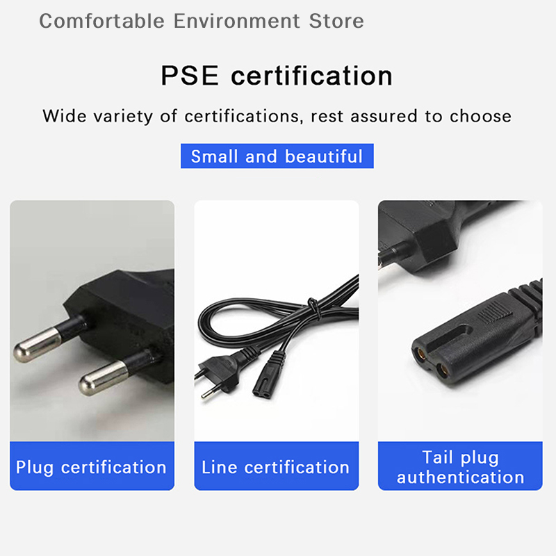 0.6m eu-skjøteledning strømkabel 8 europlugg ac-kabel til tv-skjerm strømforsyninger