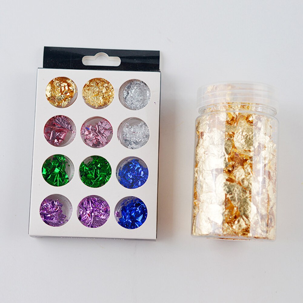 Imitation Gold/Sliver/Copper Foil Art Craft Paper Leaf Leaves Sheets Bulk Foil Paper Leaves For Gilding DIY UV Mold Decor