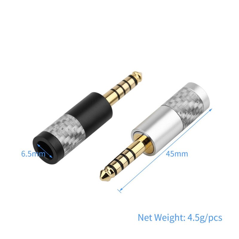 Headphone Plug Adapter 4.4mm 5 Poles Male Audio Connector Jack Stereo HIFI Earphone Cable Solder DIY Adapters Gold Plated AUX