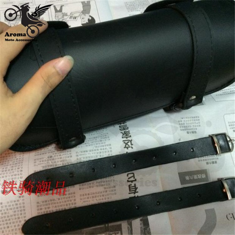 black leather scooter saddle bags motocross luggage motorbike saddlebag unviersal moto tail bag leather motorcycle head bag