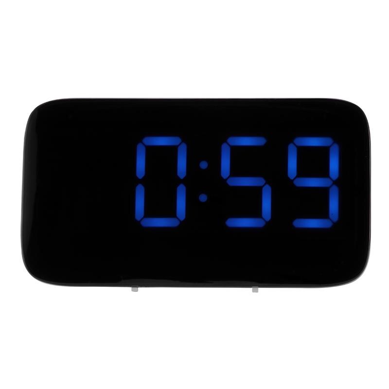 Grande Retroilluminazione USB Orologio Snooze Alarm Clock Clock Il Display Elettronico Digitale Con LED Desktop Clock Orologio Da Polso: Blu
