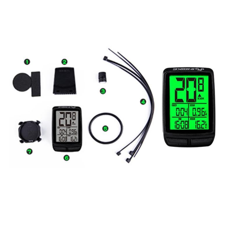 Waterproof Bike Computer Bicycle Wireless Wired Code Meter MTB Cycling Odometer Stopwatch Speedometer Bike Accessories: B