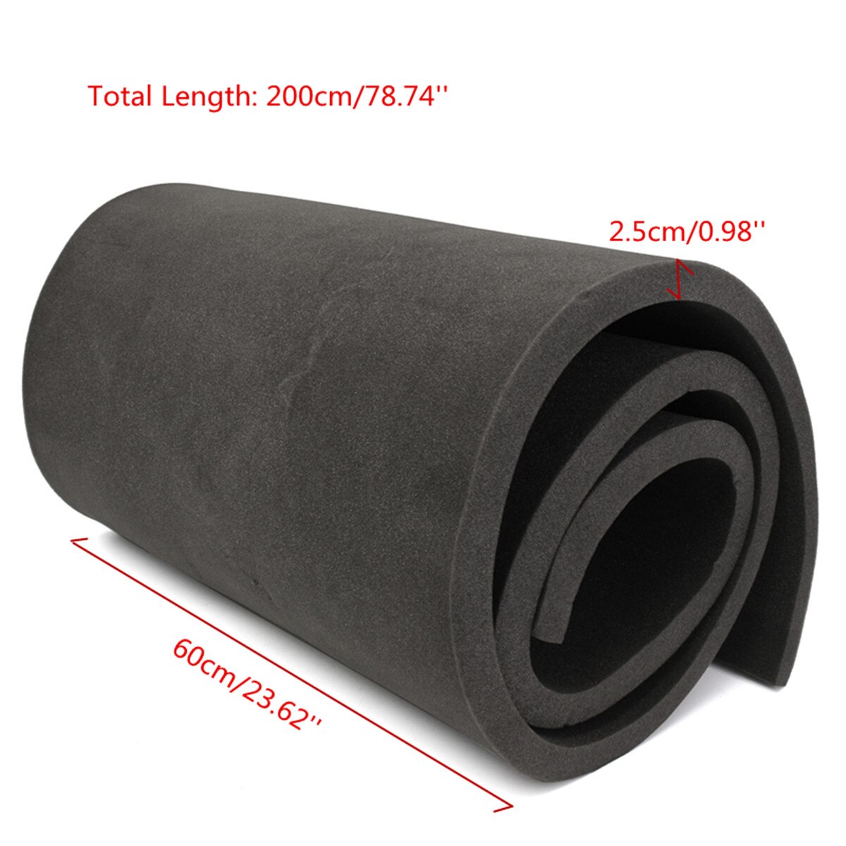 Sittdyna med hög densitet skumgummi ersättande polyuretanklädsel dyna kudddyna fast skumplast kuddar 200 x 60 x 2.5cm
