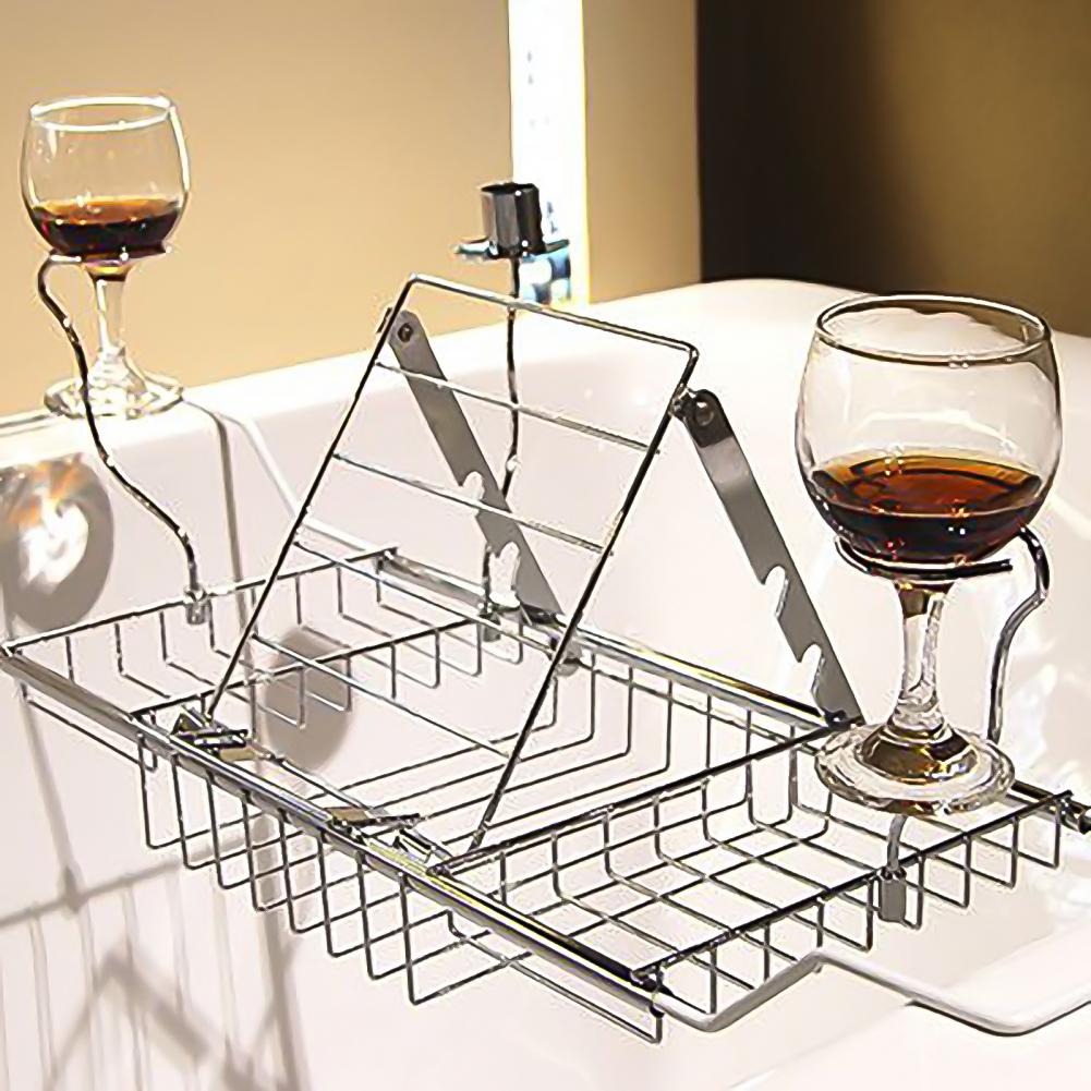 Useful Bath Caddy Tray Simplicity Eco-friendly Bath Basin Rack Self Draining Bath Caddy Tray for Bath Bathtub Tray