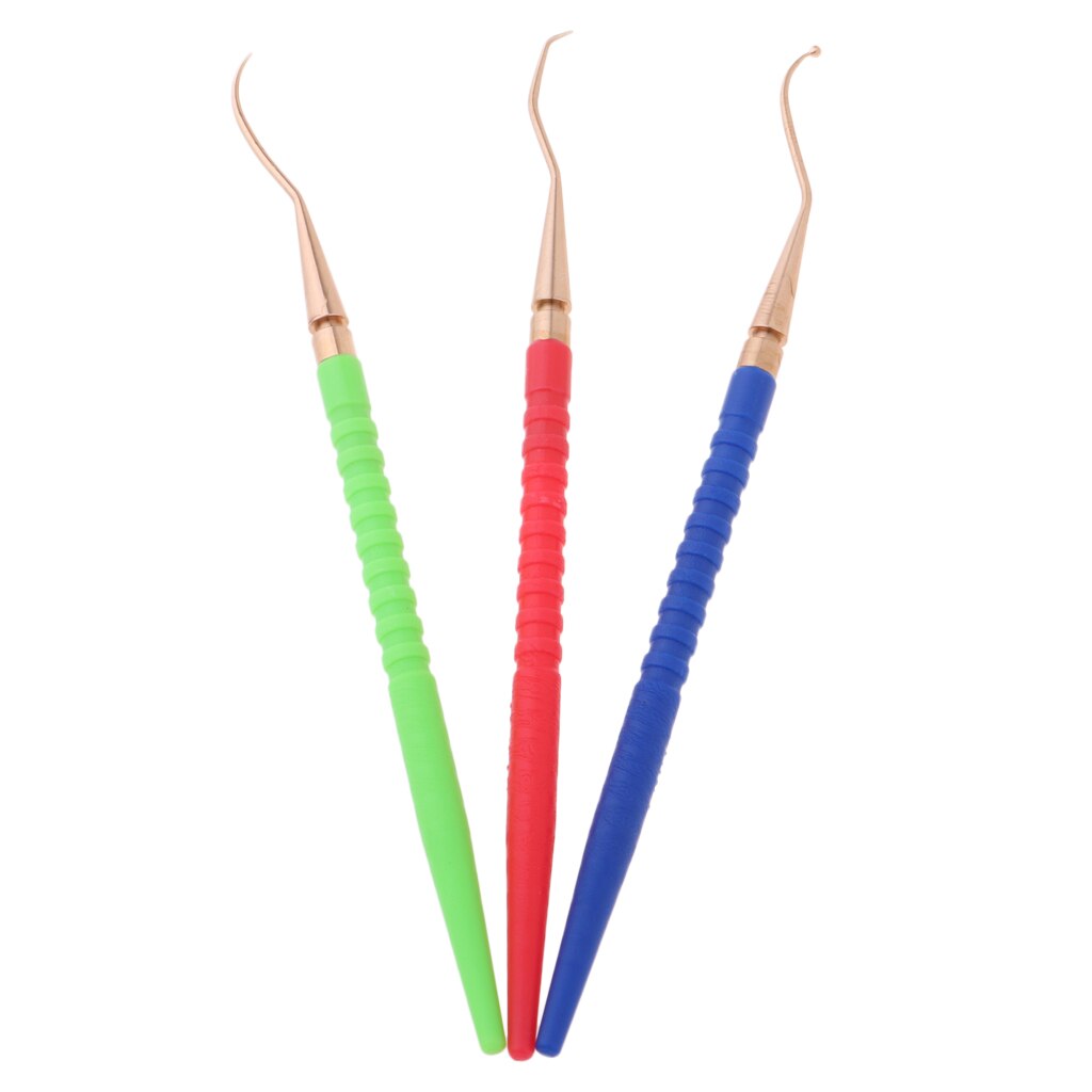 3 Pieces Scuba Diving Handle Brass Pick, O Ring Tool Kit Seal Remover Soft Grip Scuba Diving Repair Tools