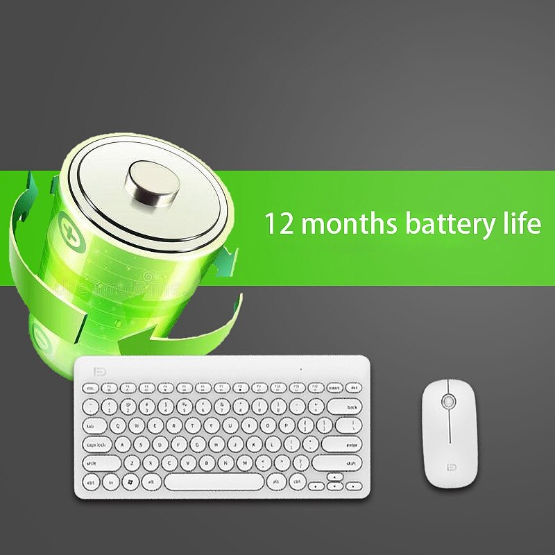 2.4G Wireless Keyboard + Mouse,Wireless Keyboard Mouse Set for Laptop / Desktop PC Windows Os