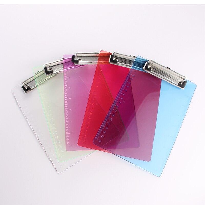 A4/A5 Acrylic Clipboard File Clip Transparent Folder Portable Tray Office Meeting File Pocket Folders School Supplies Stationery