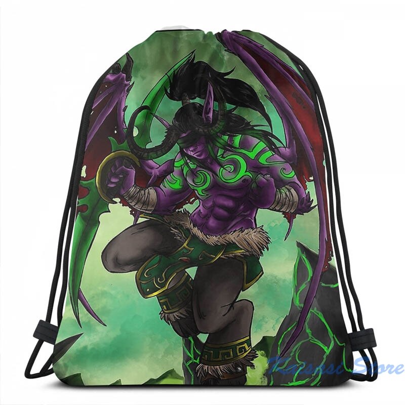 Divertido estampado gráfico Illidan de carga USB hombres de mochila bolsas de la Escuela de las mujeres, bolsa de ordenador portátil