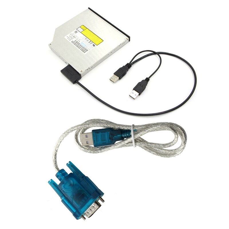 2 Pcs Accessories: 1 Pcs USB to 9-Pin Serial Port Adapter & 1 Pcs SATA Cable USB 2.0 to 7+6 External Power for Laptop: Default Title