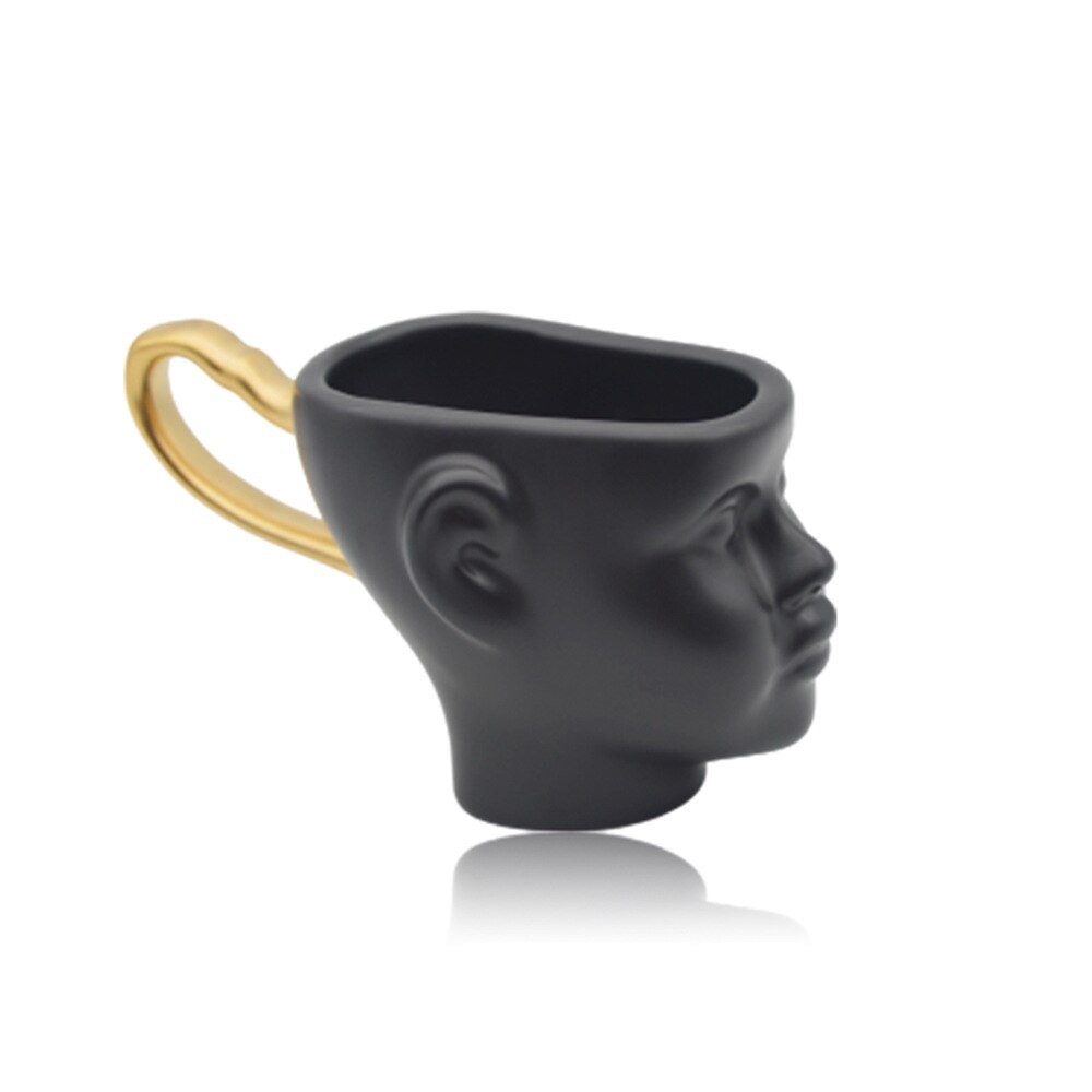 Tazas de café con cara de bebé para adultos, tazas de cerámica mate para amantes, escultura de cabeza, tazas de leche, decoración creativa nórdica para el hogar, taza de bebida,: 3