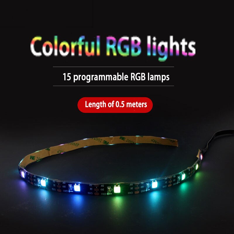Newest RGB Light Belt/Arduino Microbit is suitable for programmable / 0.5 meters long with adhesive