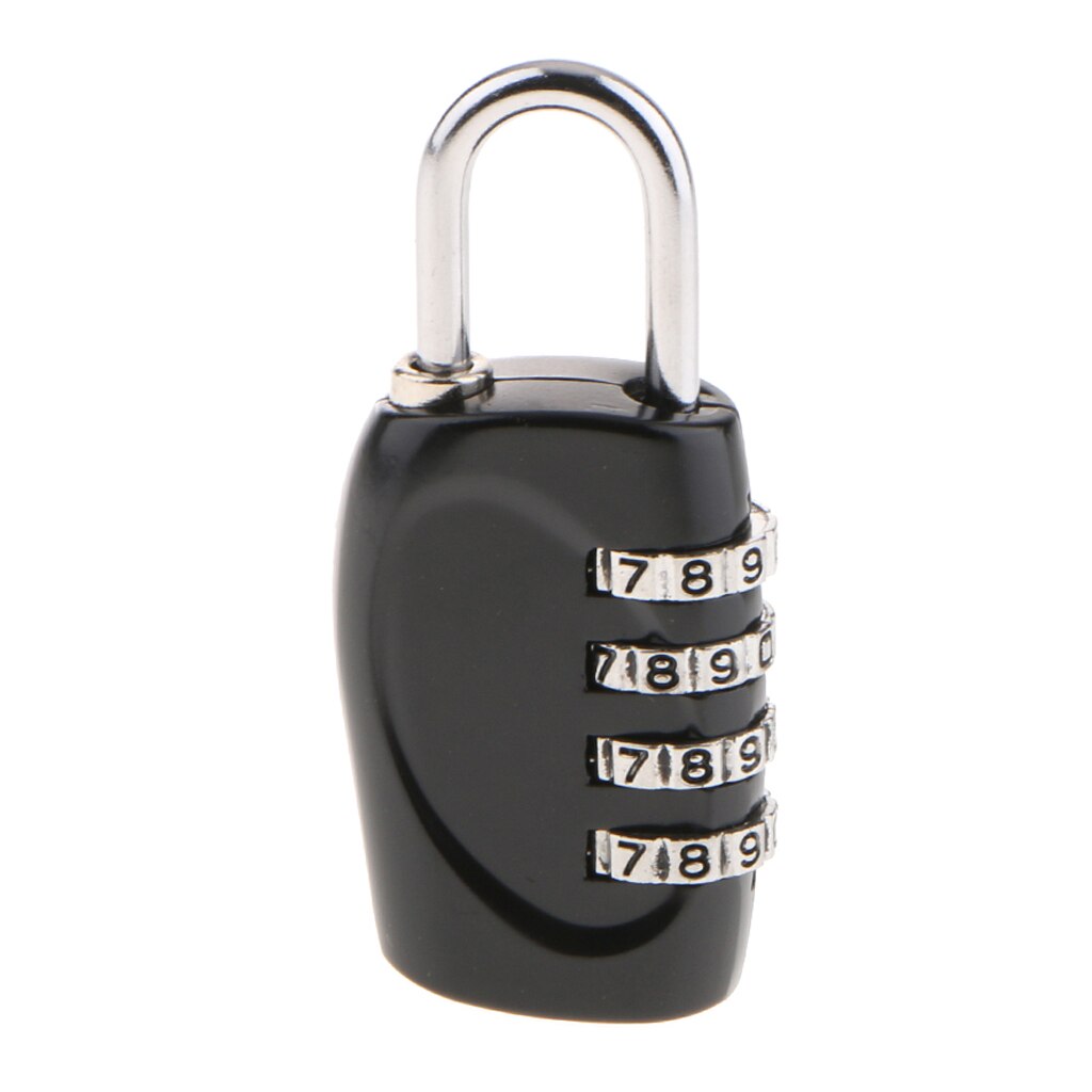 4 Cijferige Code Hangslot Cijferslot Bagage Tas Veilig Lockers 15H-Zwart