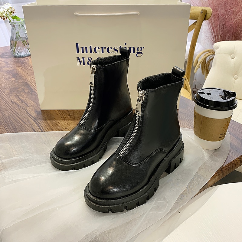 Herfstlaarzen dames witte glanzende leren gothic schoenen enkellaarsjes dames winter rits platform zwarte laarzen warme pluche sneeuwlaarzen