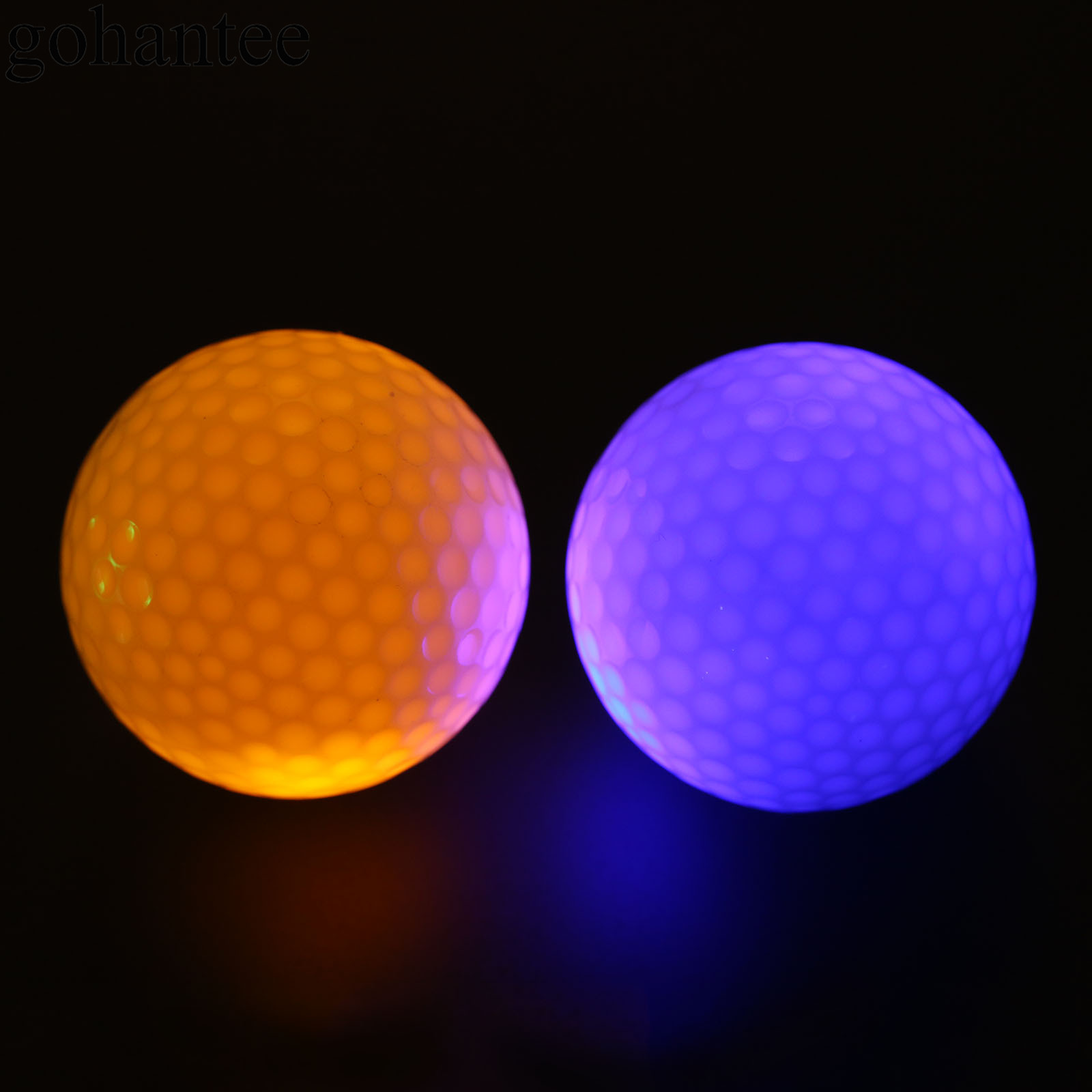 Gohantee-12 pelotas de Golf LED con caja, pelota de práctica de Golf de entrenamiento nocturno, 42,6mm (1,67 &quot;) de diámetro Bolas de Golf Surlyn, 6 colores, bolas de