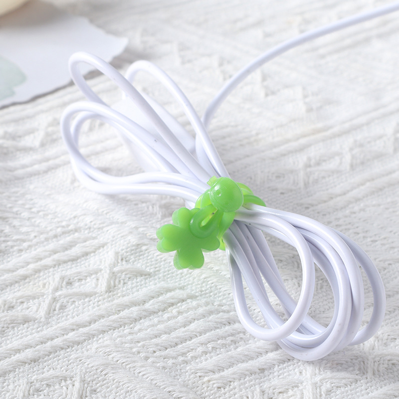 5 stücke Mehrzweck Silikon Dichtung Clips wickeln Band für Kopfhörer Kabel wickeln Lebensmittel Tasche Abdichtung Klemme Wickler Hause lagerung Werkzeuge