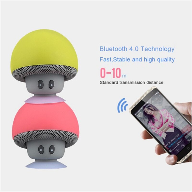 Wasserdichte Tragbare Drahtlose Mini Bluetooth Lautsprecher Loudspeake Pilz Reise Lautsprecher Für Iphone PK BTS06 Q9 A9 S28 A5 C6 A8 y3