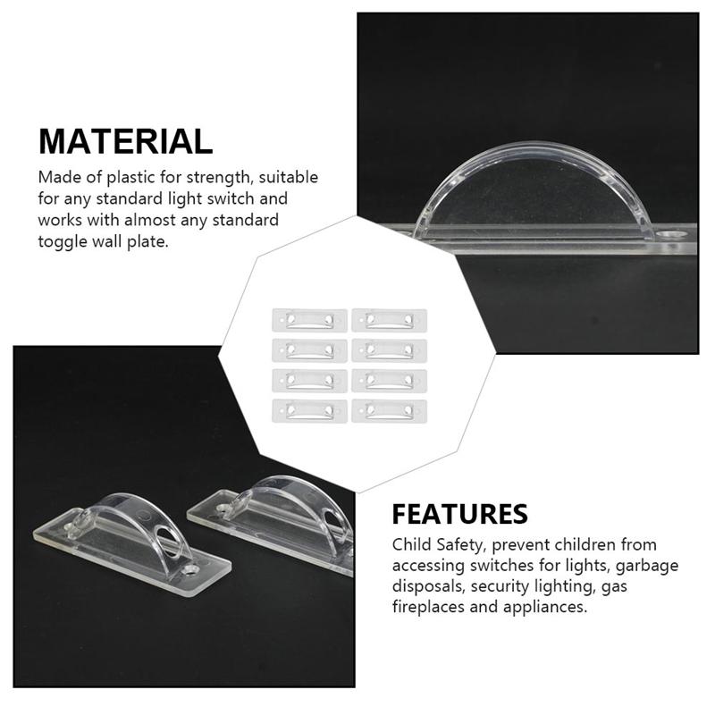 8pcs Wall Switch Guards Plate Covers Child Safety Security Light Switch Guard