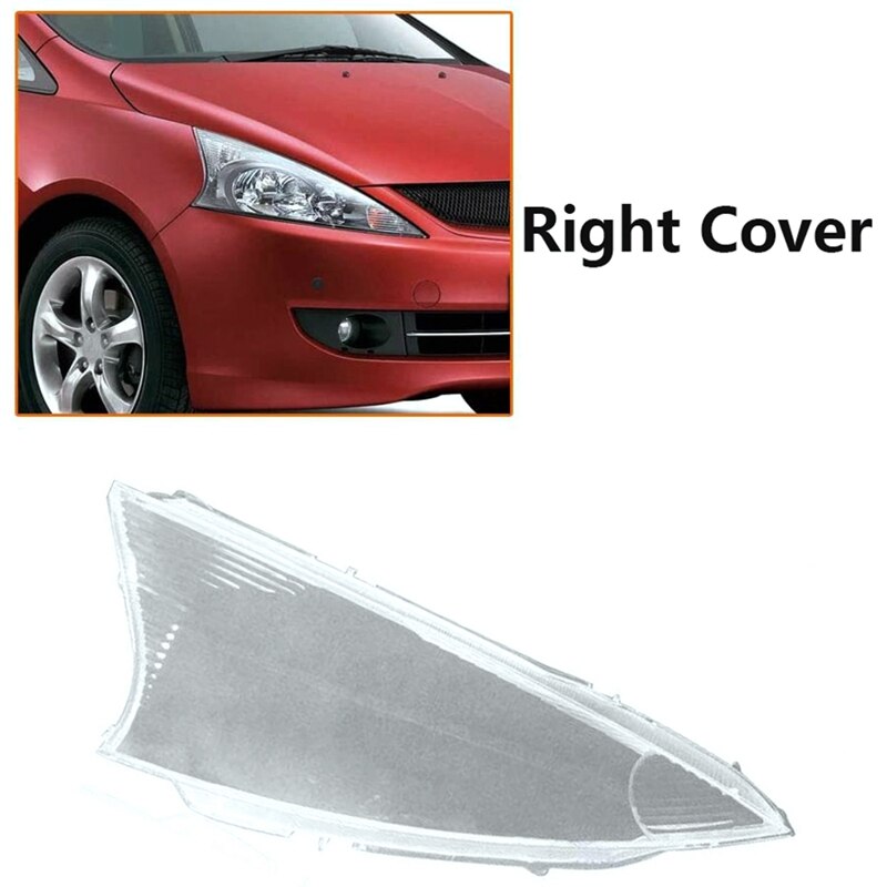 Car Front head light lamp Cover Waterproof Clear Headlight Lens for Mitsubishi Grandis: Default Title