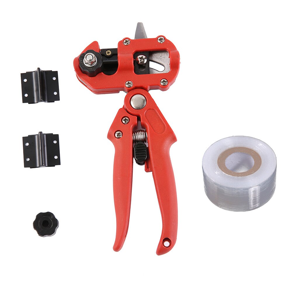 Drtools Pfropfen Pruner Garten Werkzeug Professionelle Zweig Cutter Gartenschere Rebschnitt Anlage Scheren Boxen Obst Baum Pfropfen Schere: rot und 3cm Band