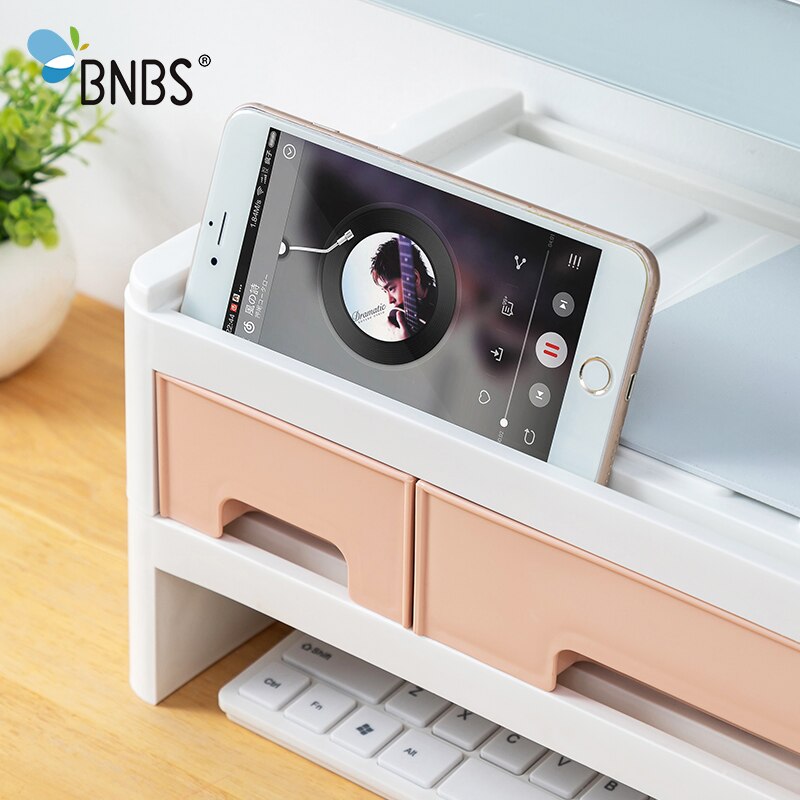 BNBS Desktop Drawer Organizer Storage Cabinet Plastic Chest Of Drawers Cabinet Organiser Computer Keyboard Storage Box