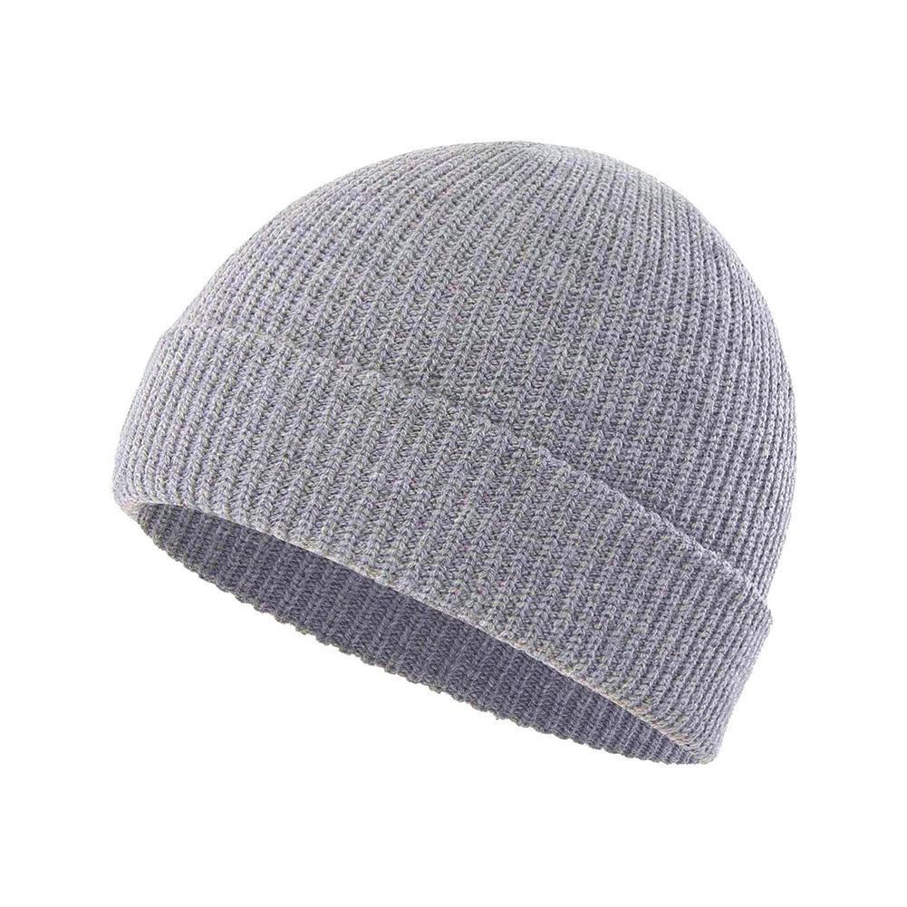 Gorro de lana de Color liso para hombre y mujer, gorro cálido con puño de punto, elástico, para ciclismo al aire libre, pesca y deportes, Invierno