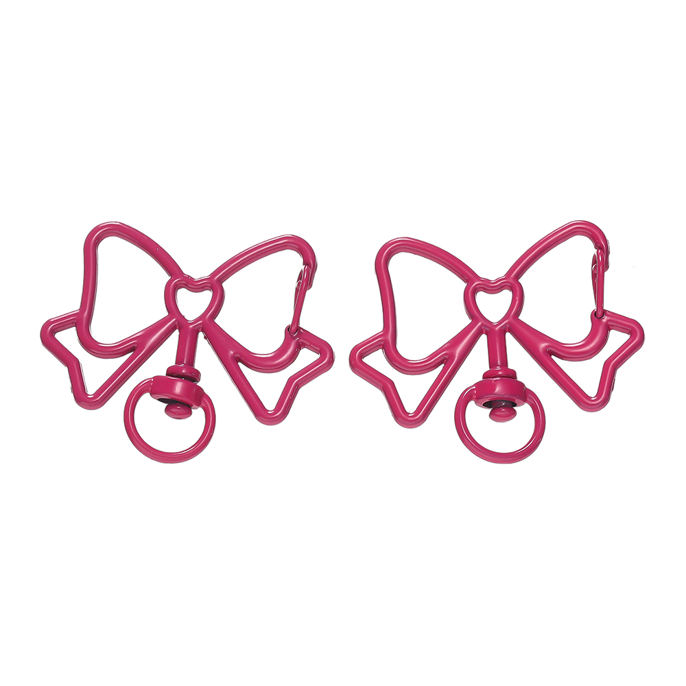 5 unids/lote de cierres de langosta coloridos con forma de mariposa, llavero giratorio, ganchos para llaves de Metal de aleación para fabricación de joyas, suministros artesanales: Beige