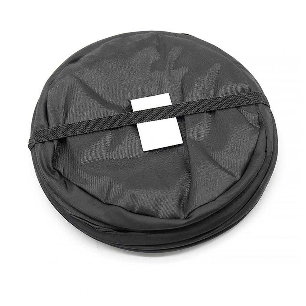 Car Trash Can Foldable Car Garbage Bin with Fastener Tape Large Capacity Waste Bin Easy Installation Collapsible Rubbish Holder