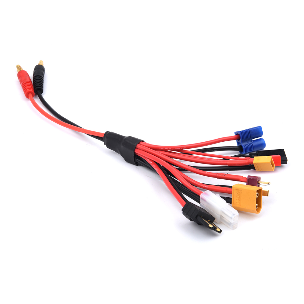20 cm 8in1 weiches Silikon-Ladekabel XT60-Stecker auf XT60 XT30 T Futaba JST EC3 Tamiya TRX-Drahtkabel für RC-Ladegerät