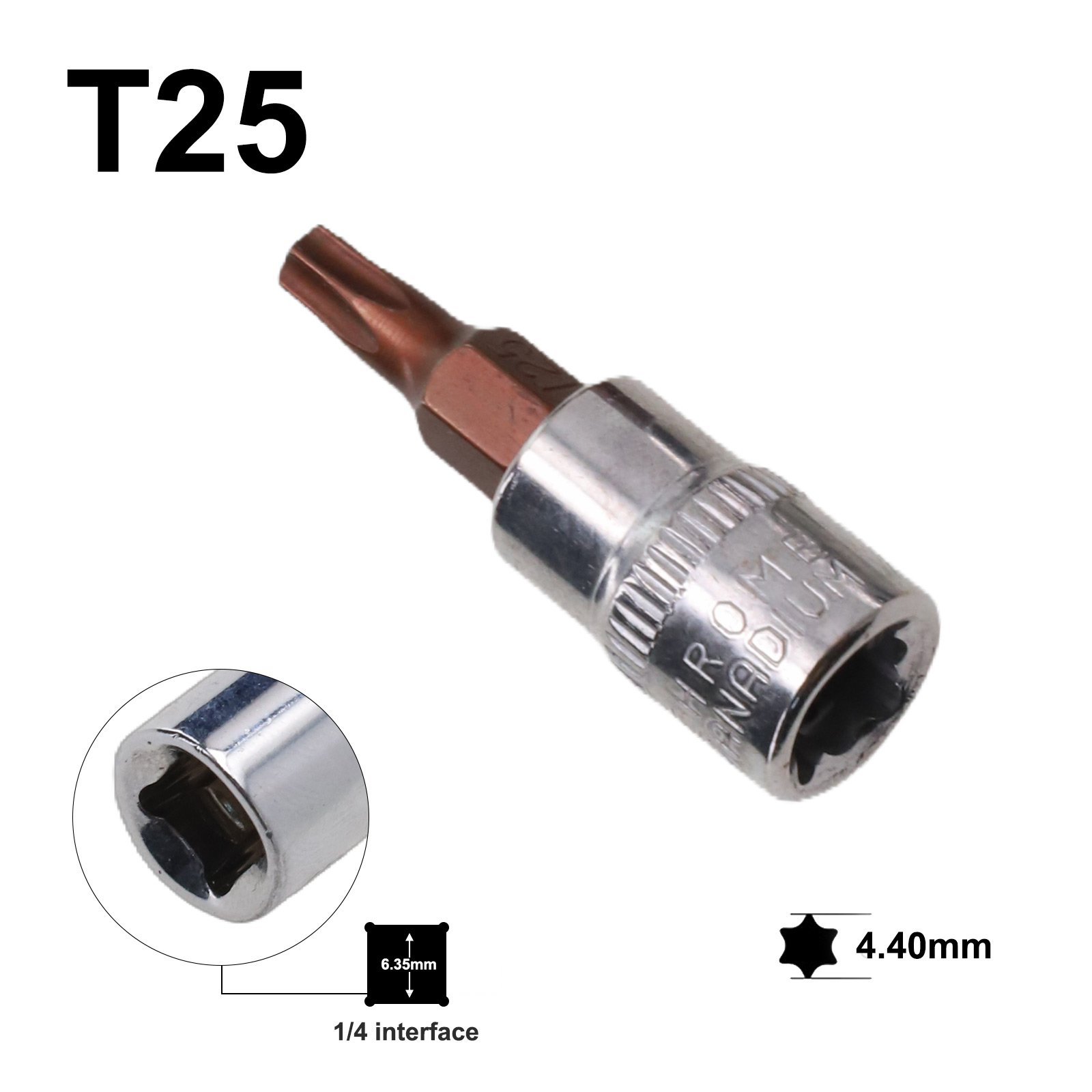 5 Stuks Torx Schroevendraaier Bits 1/4 Inch Drive Socket Head Gereedschap T15 T20 T25 T30 T40 Dopsleutel Adapter handgereedschap