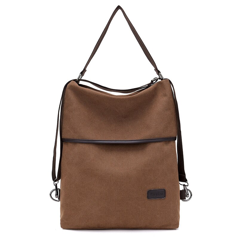 Bolso de lona grande para mujer, bolsa de compras grande, bandolera, bolso de hombro informal, comprador ecológico,: Brown