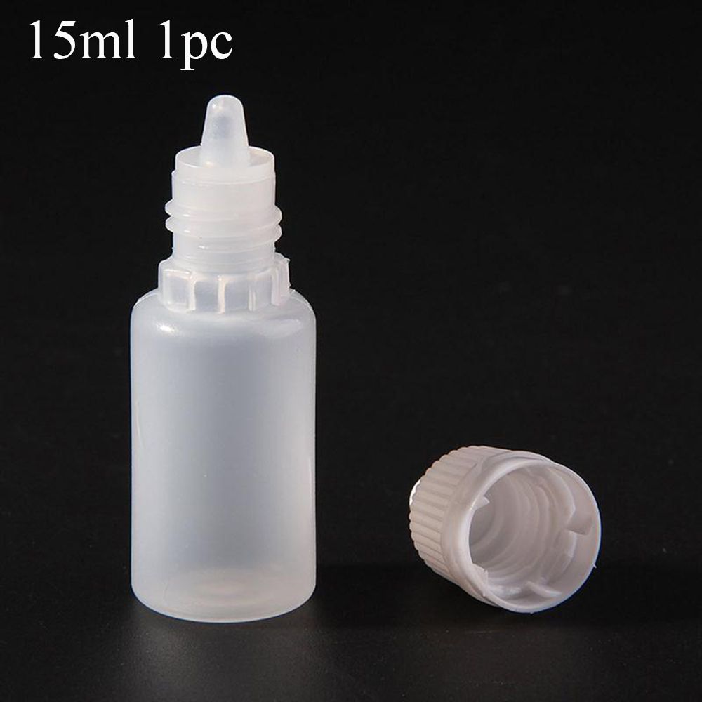 5/10/15/20/50/100ml Empty Plastic Squeeze Bottle Eye Dropper Liquid Sample Bottle Craft Tool DIY Glue Applicator Paper Quilling: 15ml-1pc