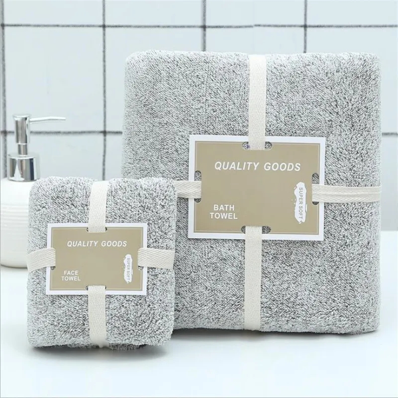 Bamboo Charcoal Coral Velvet Bath Towel For Adult Soft Absorbent Bamboo Carbon Fiber Household Bathroom Towel Sets SPORTS grey: XS / 23#