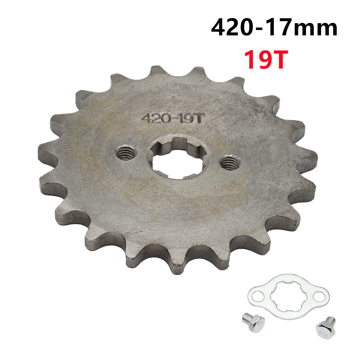 420H Chain 420 17mm 10 -19 Teeth Front Engine Sprockets For Taotao Kayo BSE Xmotos Apollo SSR Monkey Dax 110 125cc Dirt Pit Bike: Red