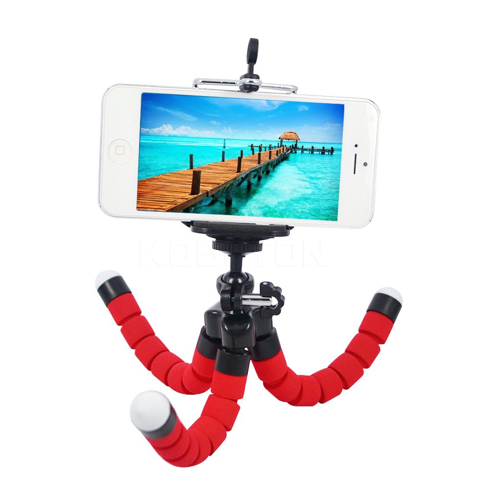 Kebidu Mini Flexibel Statief Spons Octopus Met Telefoon Clip Voor iPhone Xiaomi Huawei Smartphone Gopro Camera Accessoire Statief