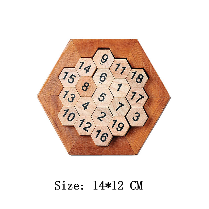 Klassische iq 3d Holz puzzle Erwachsene und Kinder Casse Tete verwirrende Rätsel Kopfschmerzen Gehirnent wicklung Spielzeug Rompe cabezas de Madera: Tiefe Blau