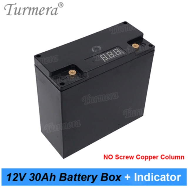 Turmera 12V 30Ah Battery Box Storage Case with Capacity Indicator Build 48Piece 18650 Battery for Uninterrupted Power Supply 12V: Box
