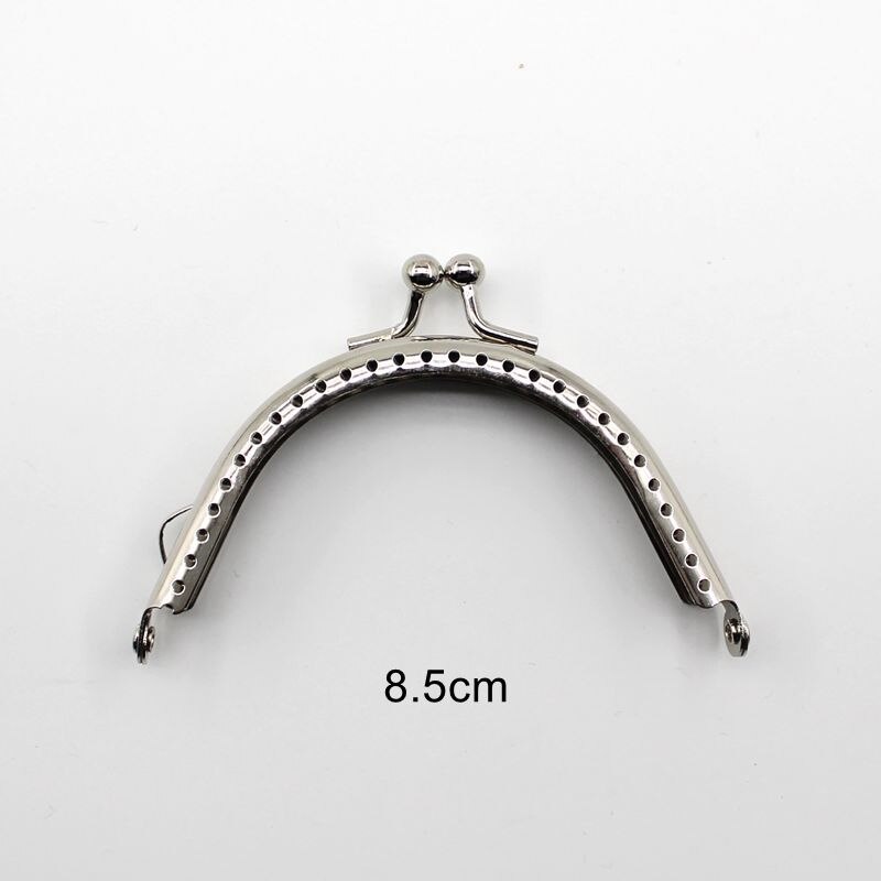 20 sztuk 6.5/8.5/10.5/12.5/15.5CM błyszczący srebrny podstawowe półkole torebka metalowa rama pocałunek blokada zapięcia DIY akcesoria robić toreb 5 rozmiar: 8.5CM