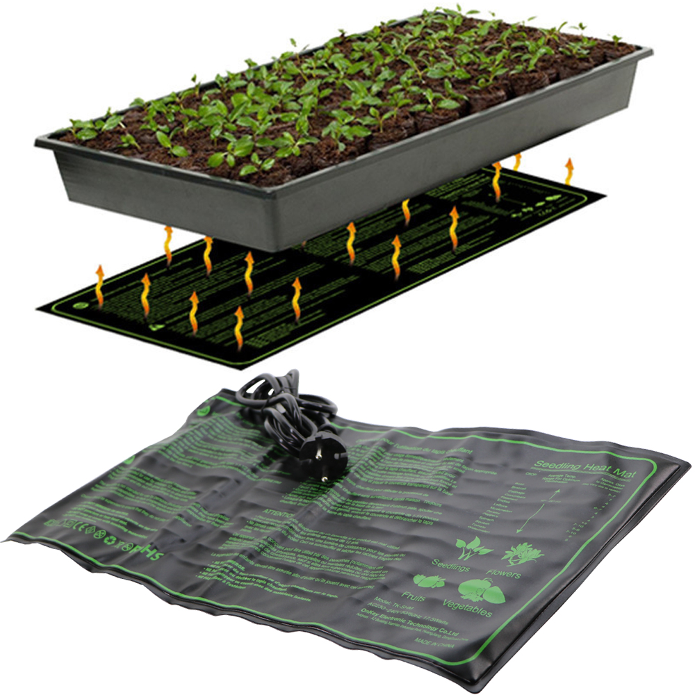 Plant Heat Mat 20x10 Inches Durable Waterproof Seed Germination Propagation Hydroponic Pad US UK EU AU Plug Garden Supplies