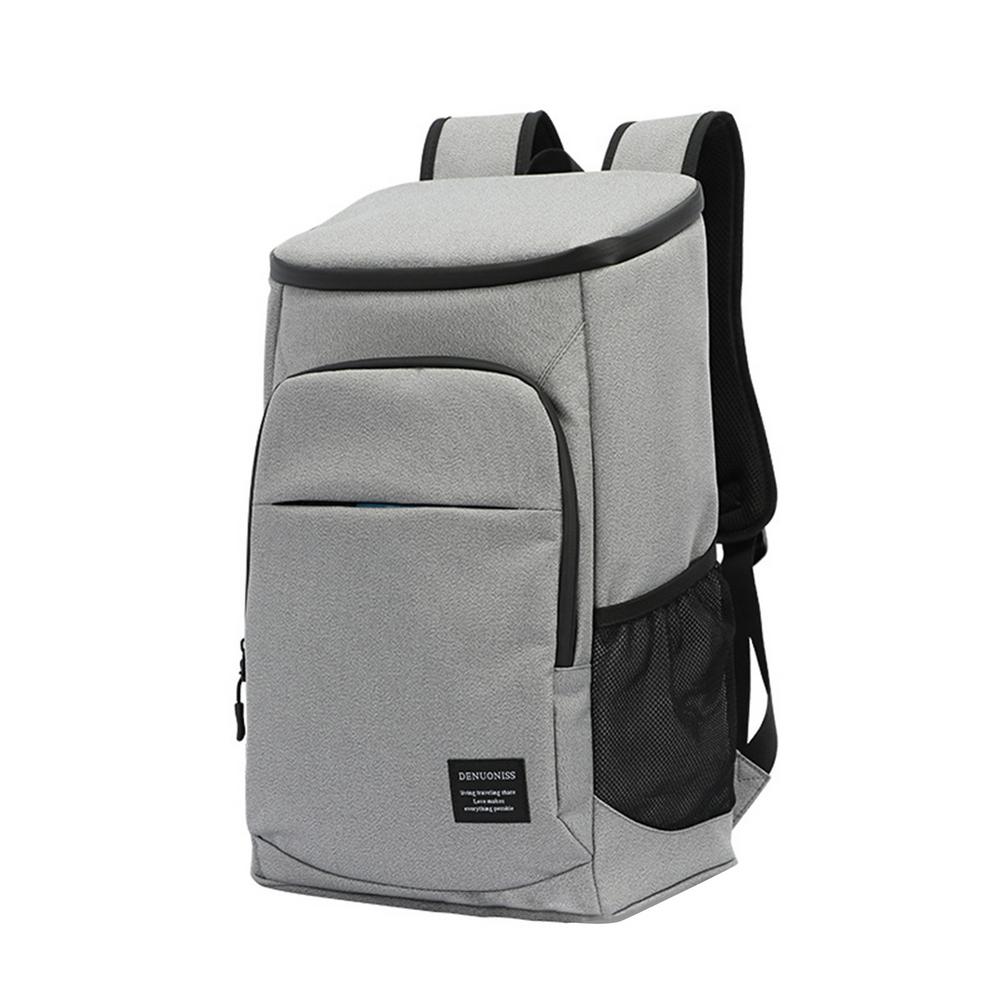 Duża pojemność fajna ciepła izolowana torba na obiad szczelna piknikowa torba termoizolacyjna na plażę kemping szczelna torba na obiad: lekki szary