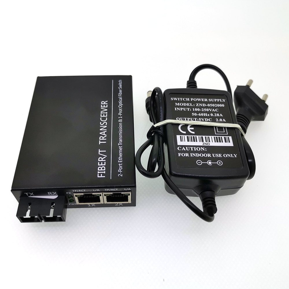1F2G Dual fiber 1.25G 2UPT Duplex 20KM Gigabit Fiber Optical Media Converter 1000Mbps Dual Fiber Single Mode Fiber Transceiver