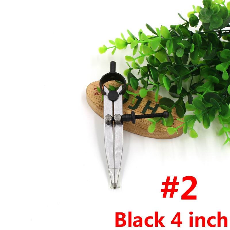 1pcs Adjustable Pitch Gauge Leather Spacing Compass Tools Painting Divider Leather Marking Scriber Compass DIY Leathercraft Tool: NO.2