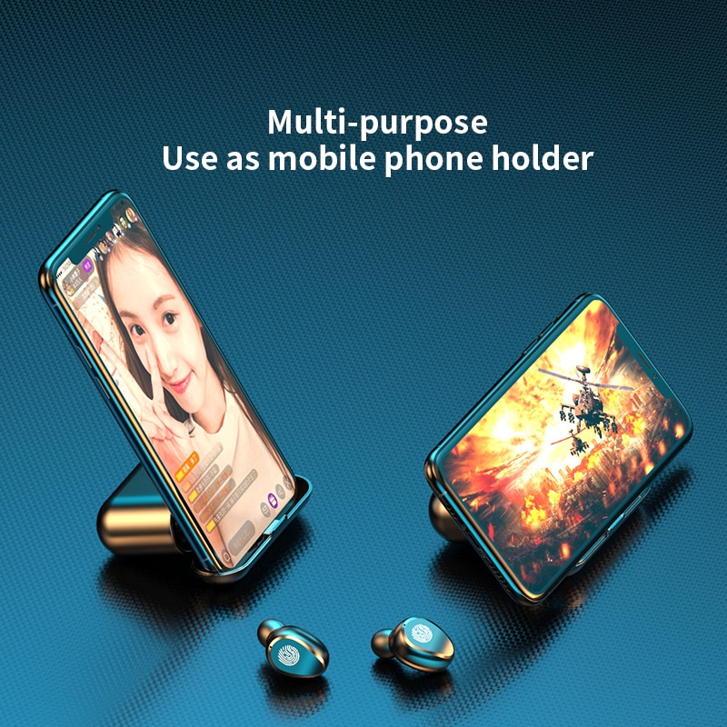 F9 trådløse hovedtelefoner bluetooth 5.1 øretelefoner tws hifi mini in-ear sports løbe headset support ios/android telefoner hd opkald