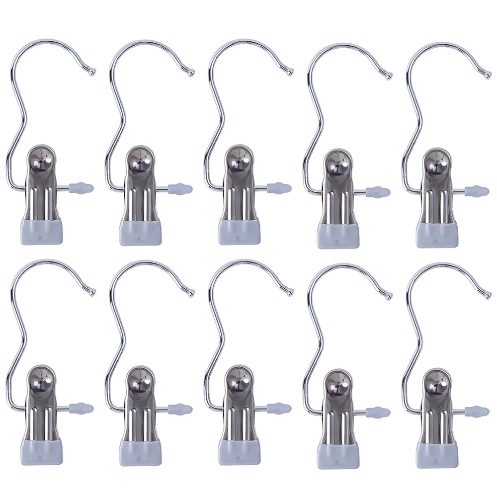 1-10 Stuks Clip Roestvrij Stalen Kleding Clip Multifunctionele Boot Organizer Wasknijpers Washaak Thuis Opslag voor Kleding Handdoek: XL / Bordeaux