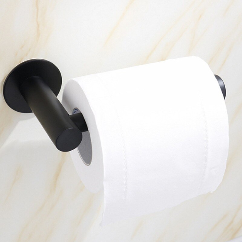 Porta rotolo di carta igienica adesivo da cucina autoadesivo porta rotolo di carta igienica nessuna perforazione per bastone da bagno a parete inossidabile